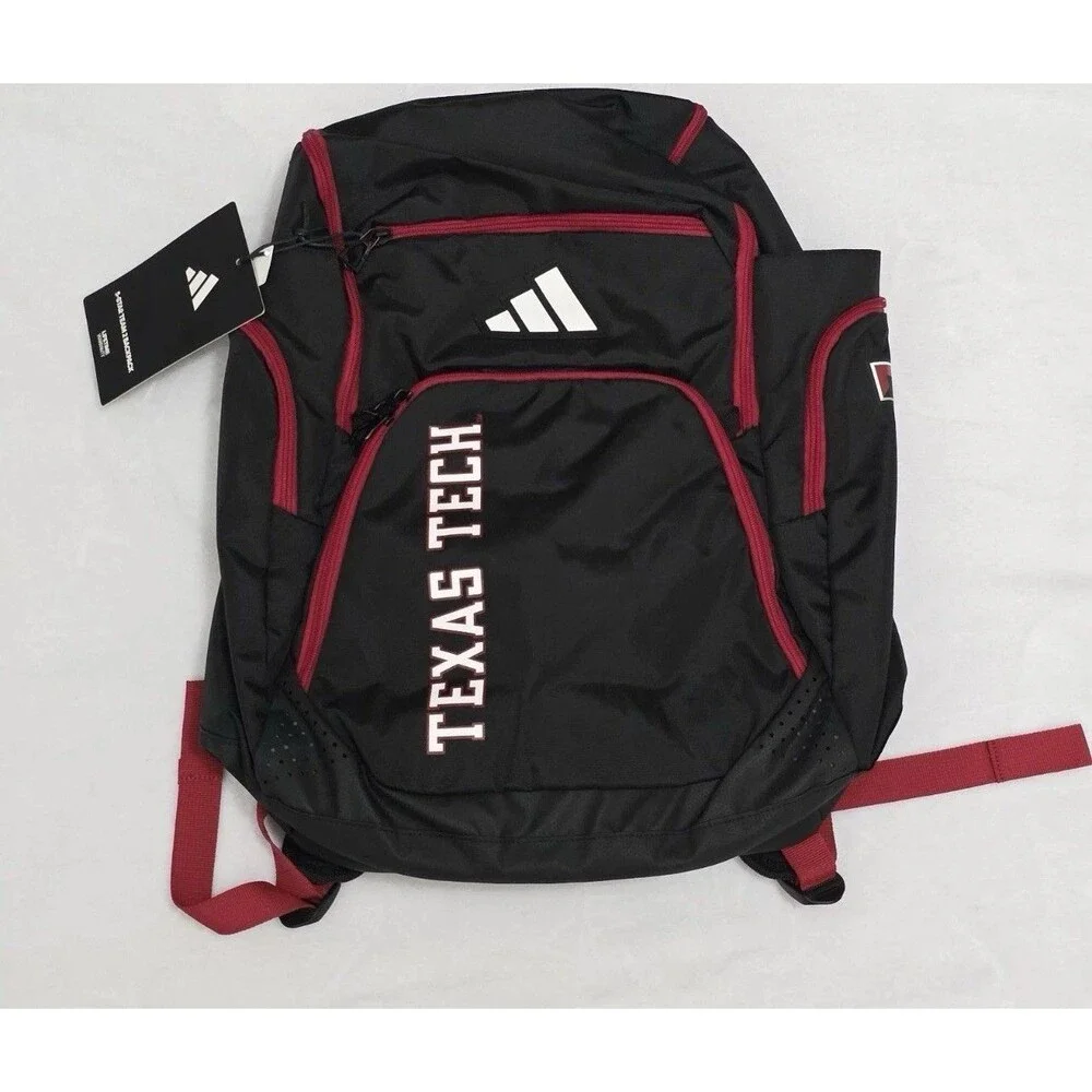 RARE Adidas Texas Tech Red Raiders backpack TEAM ISSUED 5 Star Team 2 Bag New